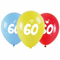 Balóny s potlačou čísla 60 3ks